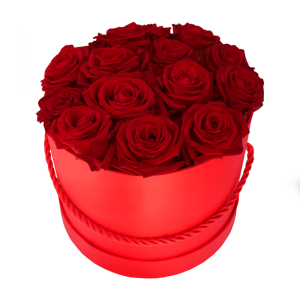 Flowerbox z czerwonymi różami